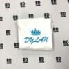 BABY WHITE BLANKET WITH CROWN scaled