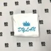 BABY WHITE BLANKET WITH CROWN scaled