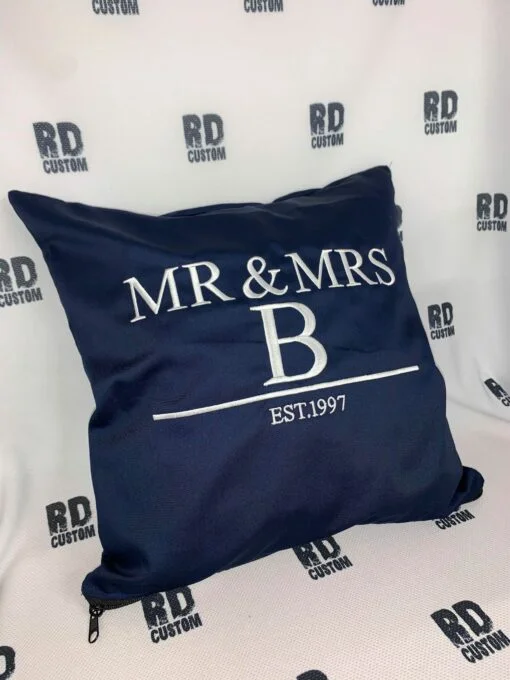 Mr & Mrs initial Est Personalised Pillow