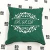 Initials pillow green and white new scaled