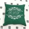 Initials pillow green and white new scaled