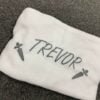 Rabit blanket Trevor grey writing 1 1