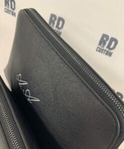 initials black set make up bag zips 1