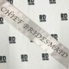 cheif bridesmade silver with black writing