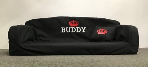 full bed picture black with red crown buddy white 3