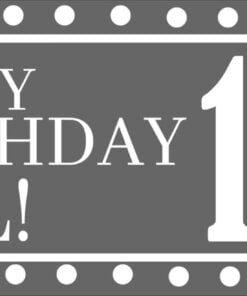 ASAILIA BIRTHDAY BANNER grey AND WHITE POKER DOT scaled