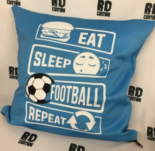 eat sleep football repeat blue