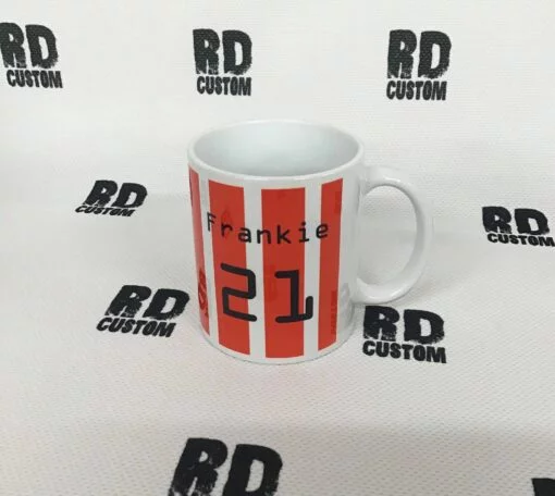 Striped Football Cushion And Mug Set - Image 4