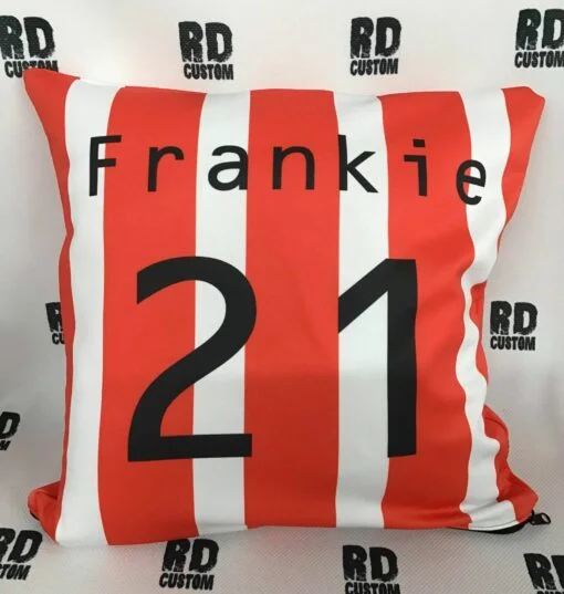 Striped Football Cushion And Mug Set - Image 2