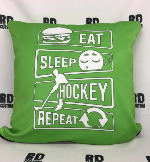 green eat sleep hockey repeat