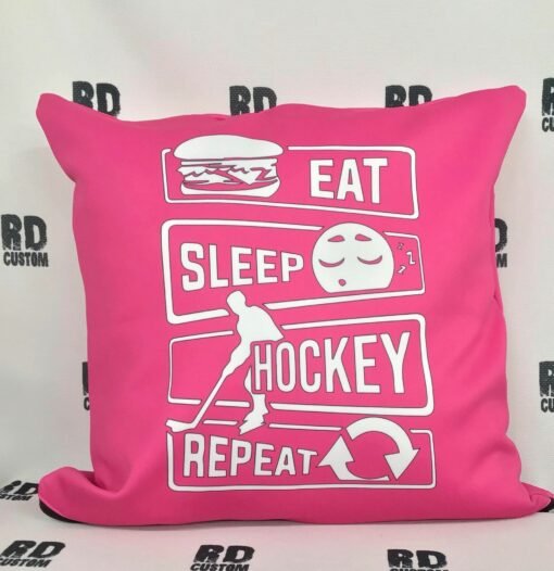 pink eat sleep hockey repeat